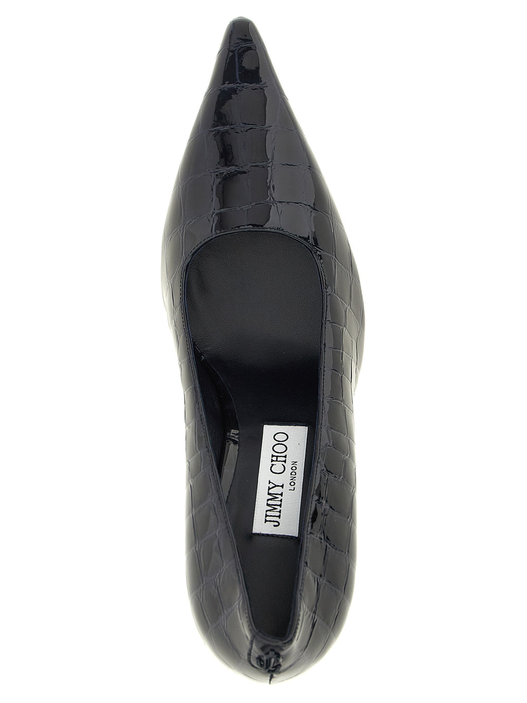 Blaue Leder Pumps mit hohem Absatz