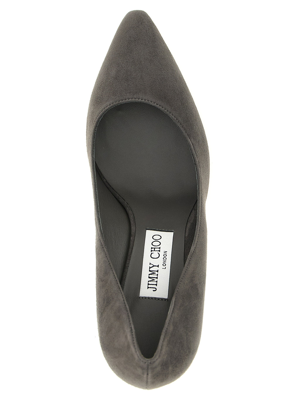 Graue Lederpumps