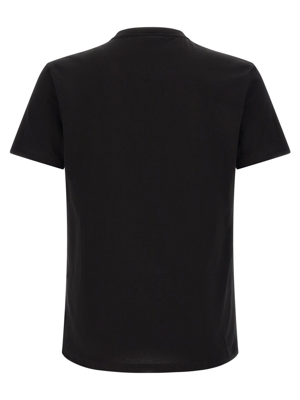 Schwarzes Baumwoll-T-Shirt