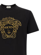 Schwarzes Baumwoll-T-Shirt