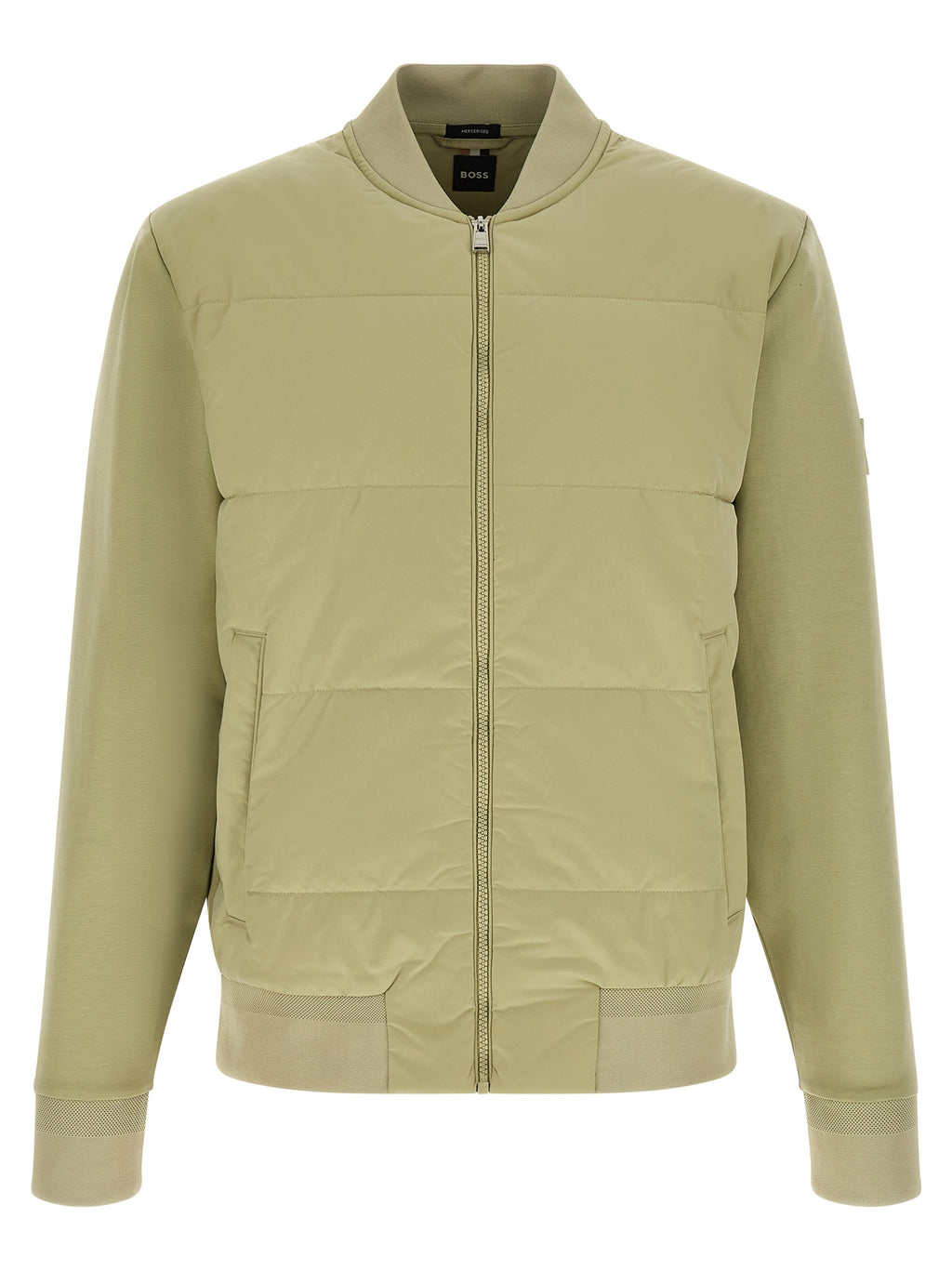 Zweifarbiger Baumwollpullover