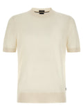 Weißes T-Shirt aus reiner Schurwolle