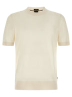 Weißes T-Shirt aus reiner Schurwolle