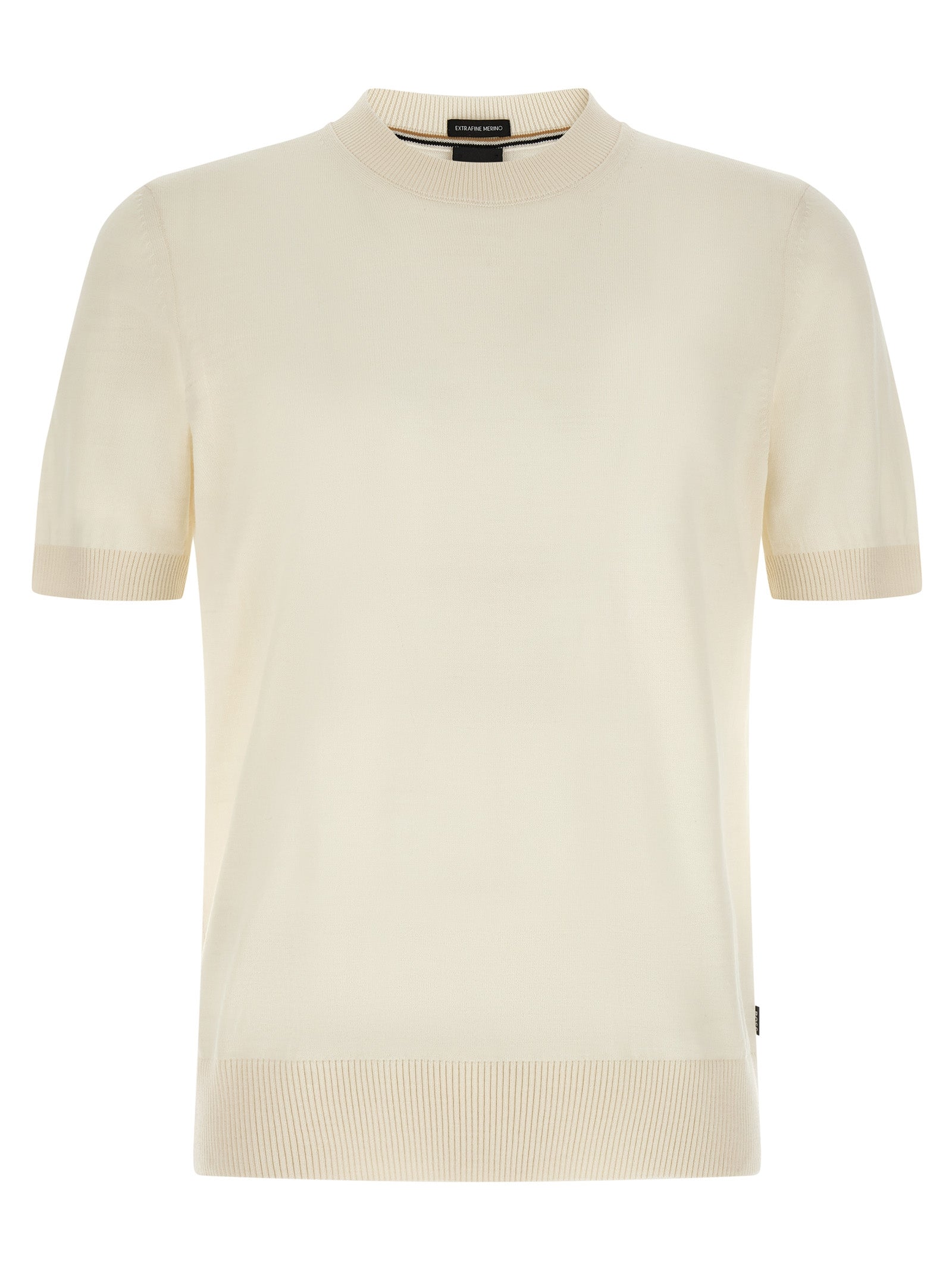 Weißes T-Shirt aus reiner Schurwolle