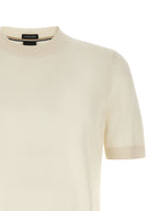 Weißes T-Shirt aus reiner Schurwolle
