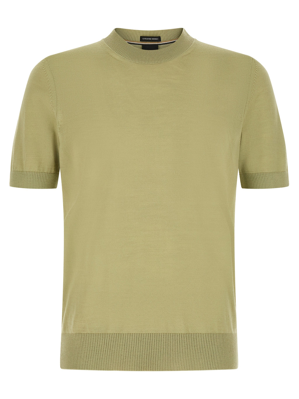 Bicolor T-Shirt aus reiner Schurwolle