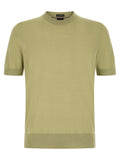Bicolor T-Shirt aus reiner Schurwolle
