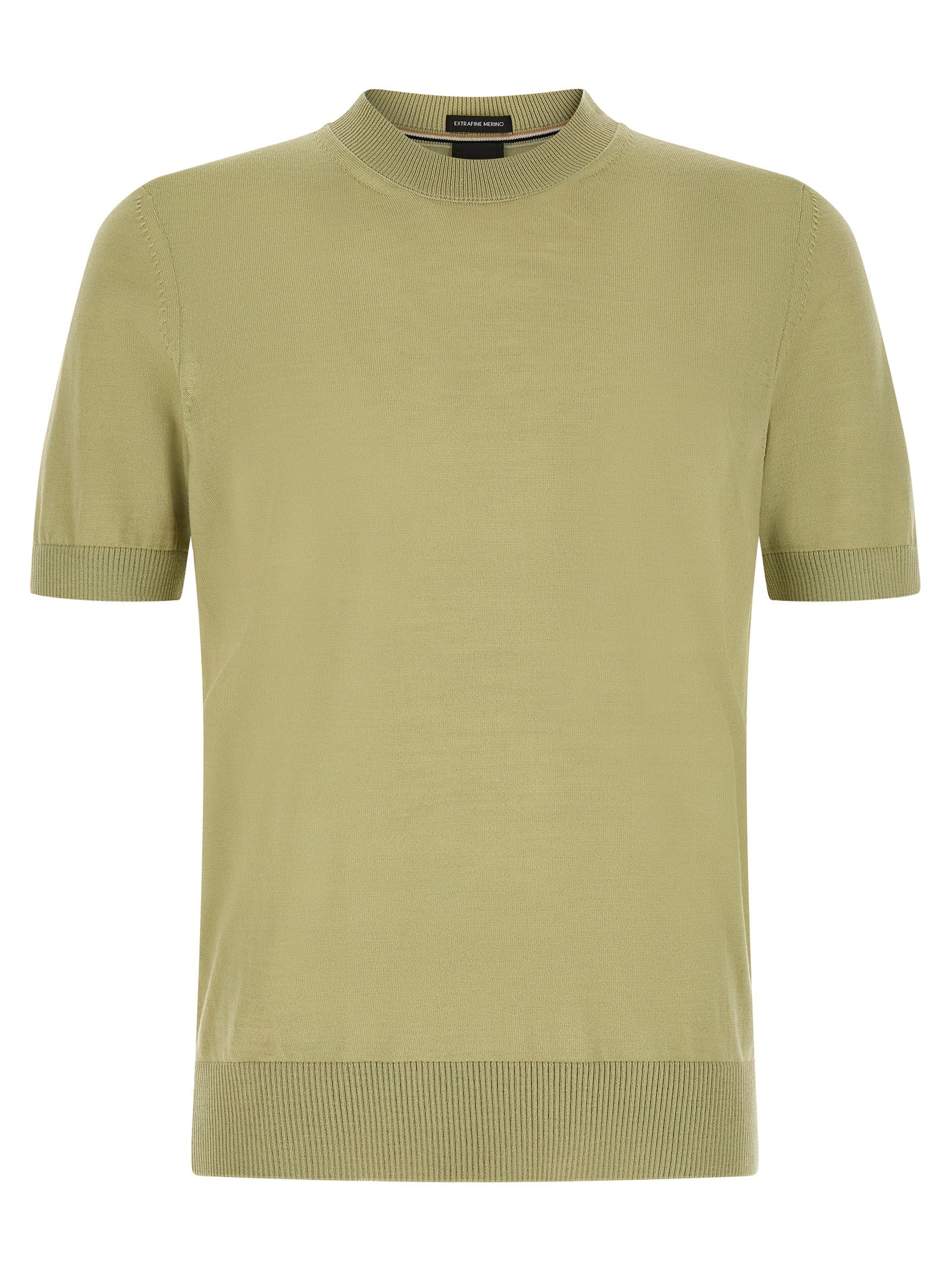 Bicolor T-Shirt aus reiner Schurwolle