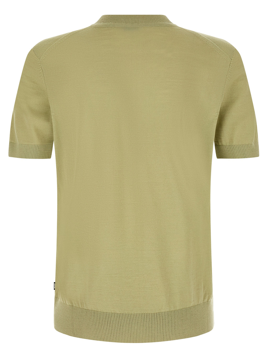 Bicolor T-Shirt aus reiner Schurwolle