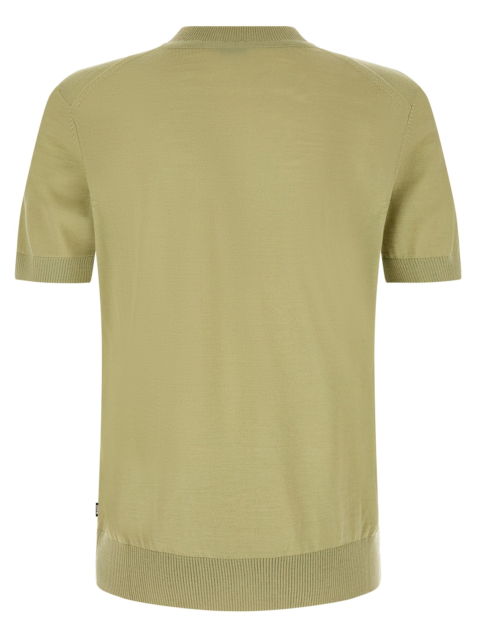 Bicolor T-Shirt aus reiner Schurwolle