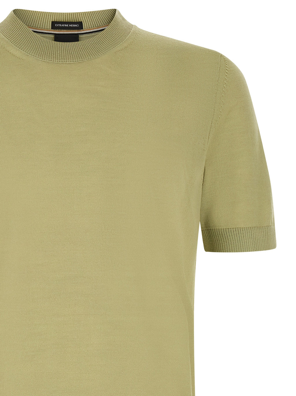 Bicolor T-Shirt aus reiner Schurwolle