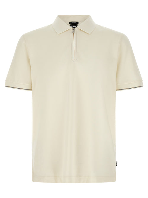 Beige Cotton Polo Shirt Hugo Boss