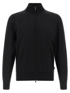 Schwarzer Cardigan aus Schurwolle