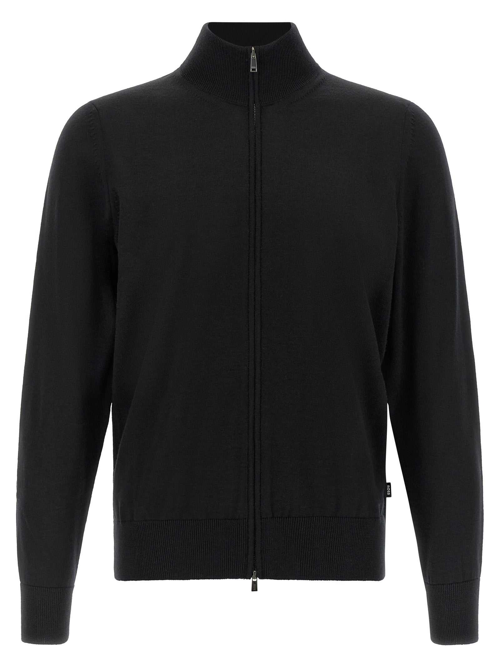 Schwarzer Cardigan aus Schurwolle