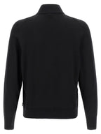Schwarzer Cardigan aus Schurwolle