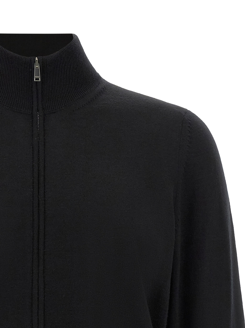 Schwarzer Cardigan aus Schurwolle