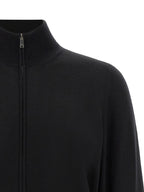 Schwarzer Cardigan aus Schurwolle