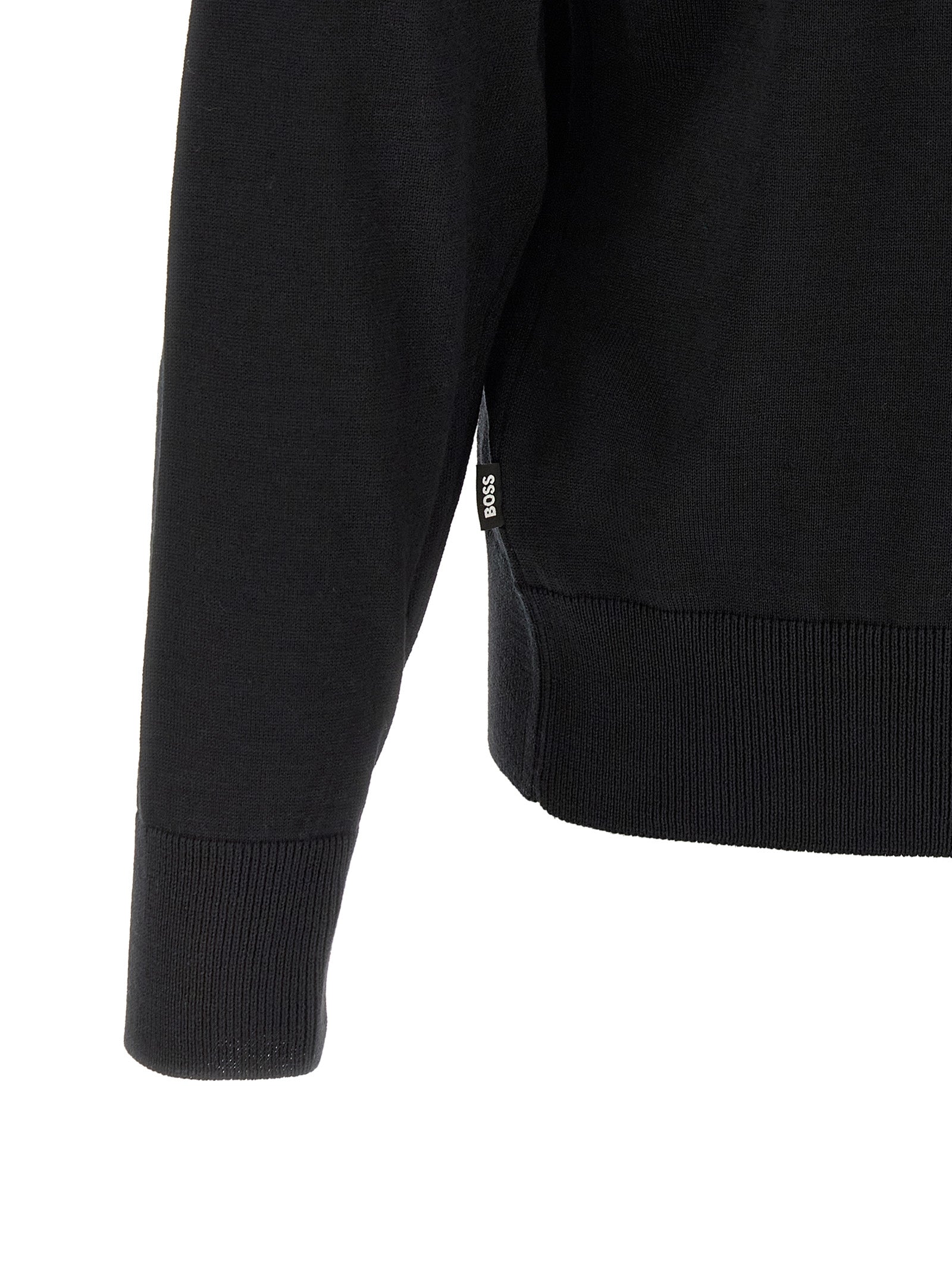 Schwarzer Cardigan aus Schurwolle
