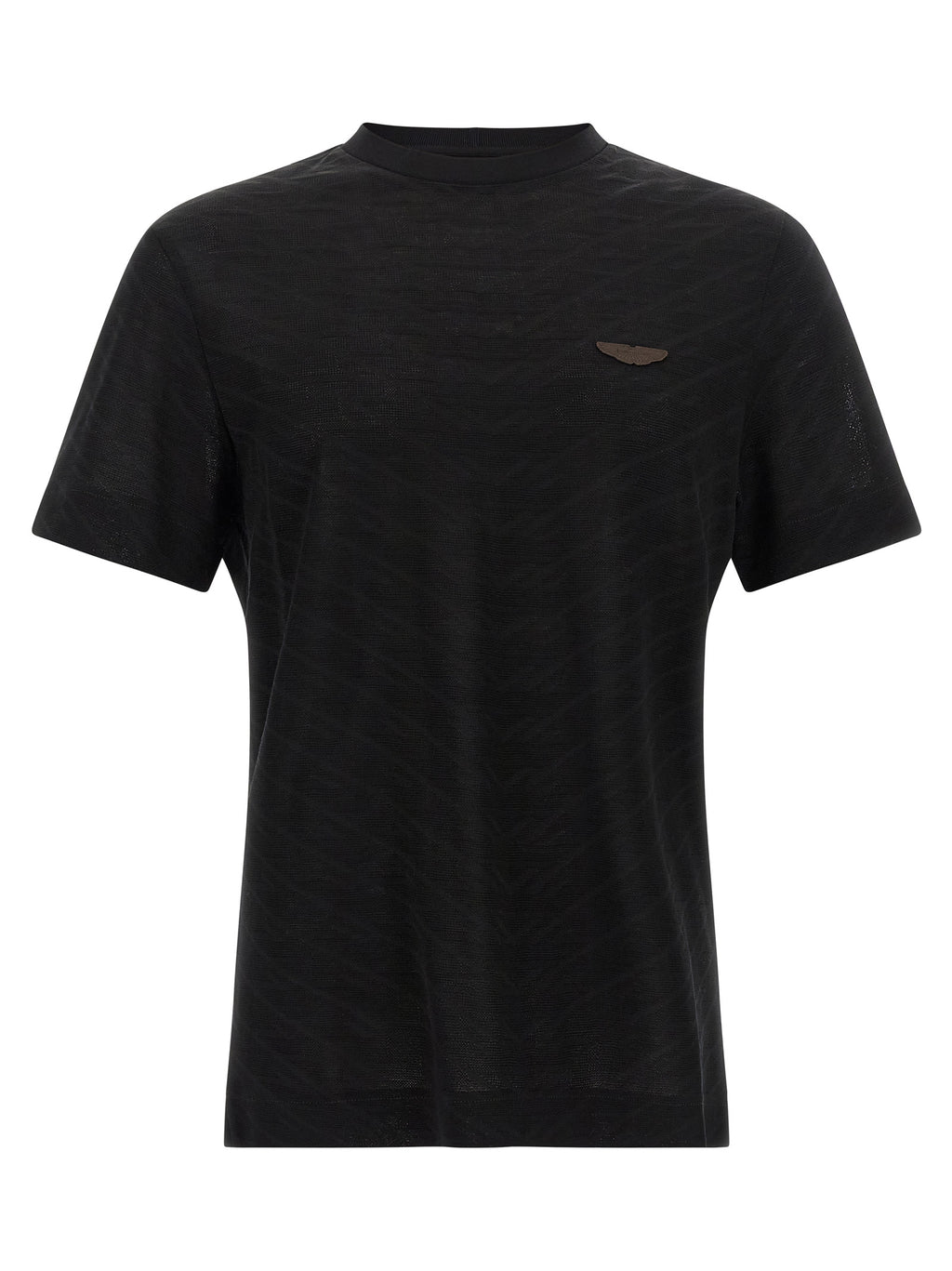 Schwarzes Baumwoll-T-Shirt