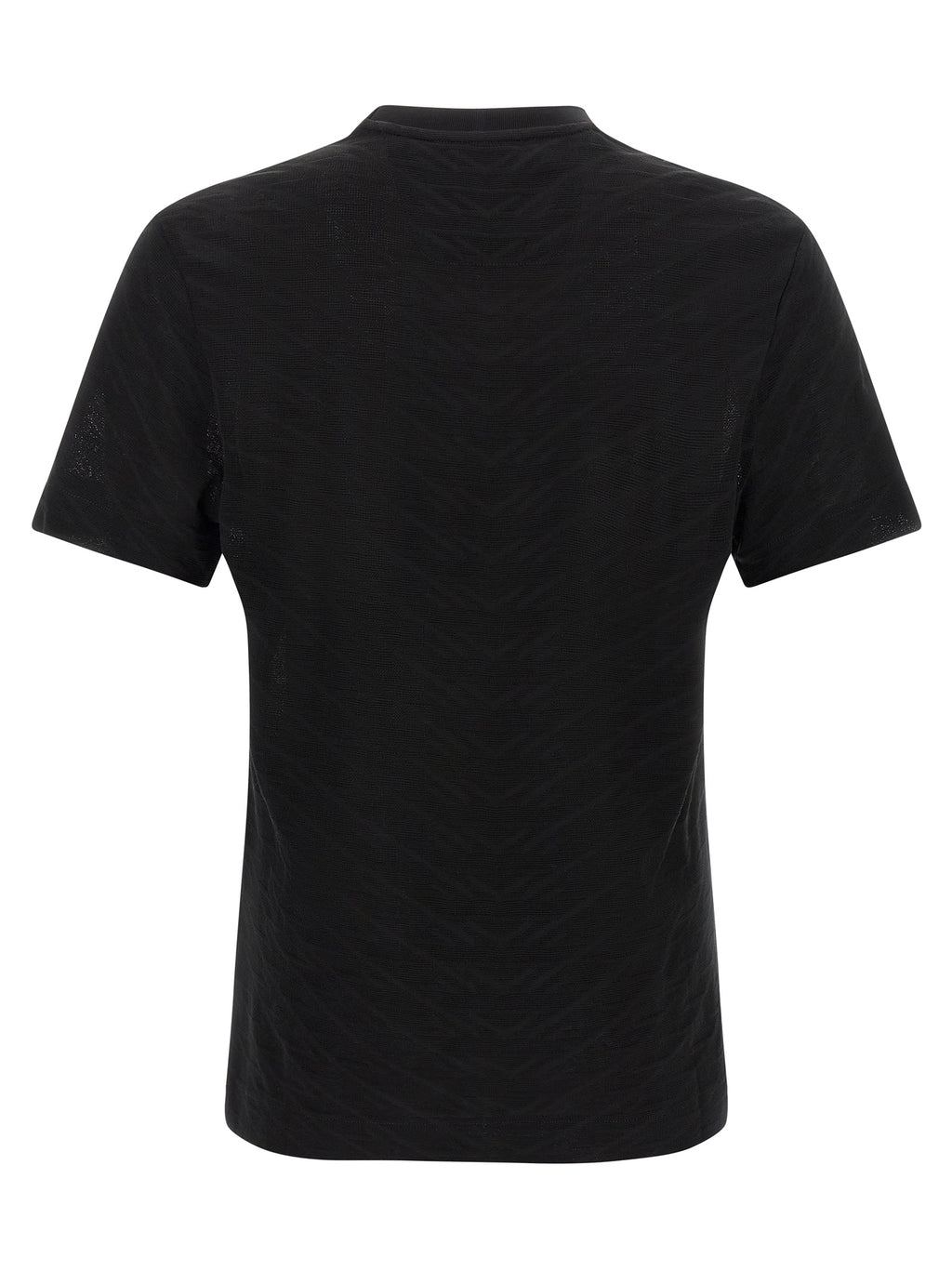 Schwarzes Baumwoll-T-Shirt