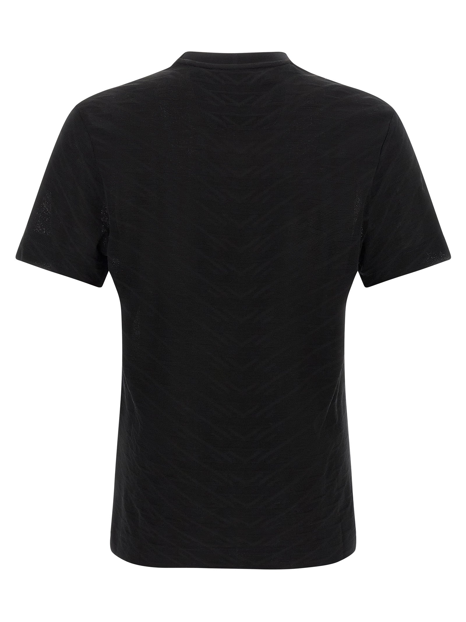 Schwarzes Baumwoll-T-Shirt