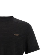 Schwarzes Baumwoll-T-Shirt