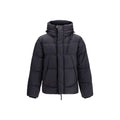 Schwarze Daunenjacke aus Gänsedaunen, durchgehend