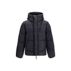 Schwarze Daunenjacke aus Gänsedaunen, durchgehend