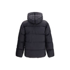 Schwarze Daunenjacke aus Gänsedaunen, durchgehend