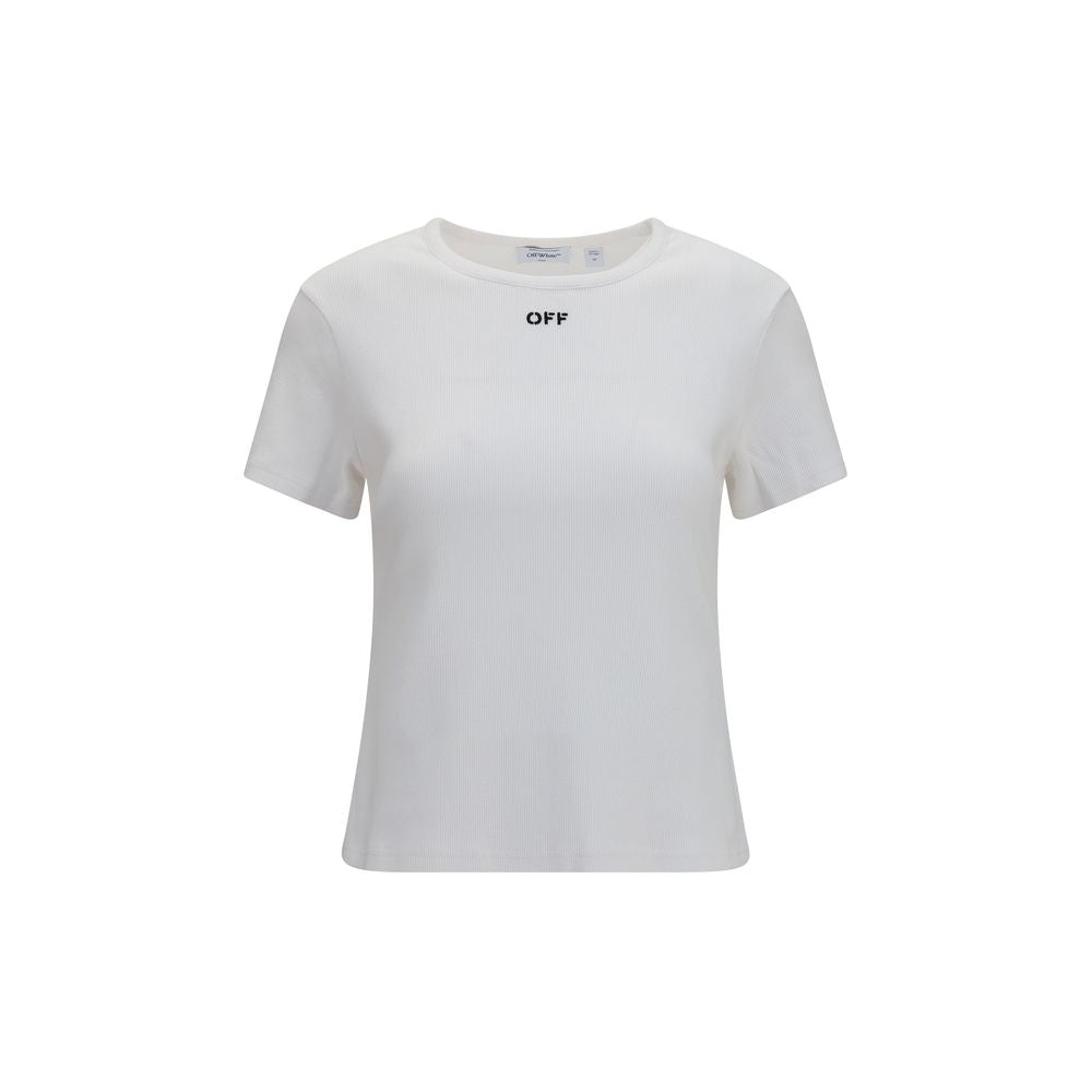 Weißes Baumwoll-T-Shirt