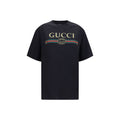 Schwarzes Baumwoll-T-Shirt