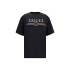 Schwarzes Baumwoll-T-Shirt
