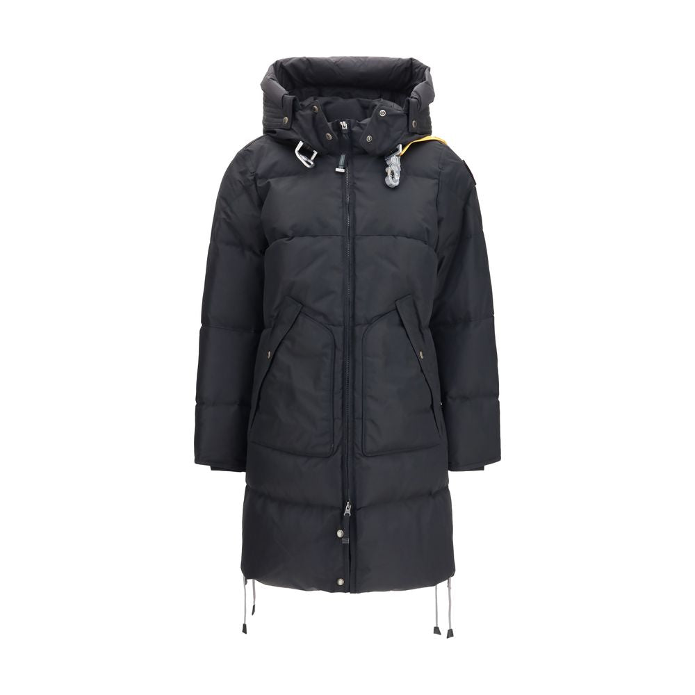Schwarze Daunenjacke aus Gänsedaunen, durchgehend