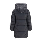 Schwarze Daunenjacke aus Gänsedaunen, durchgehend