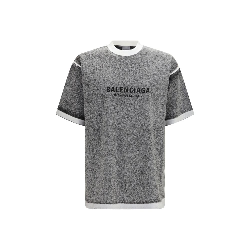 Graues Baumwoll-T-Shirt