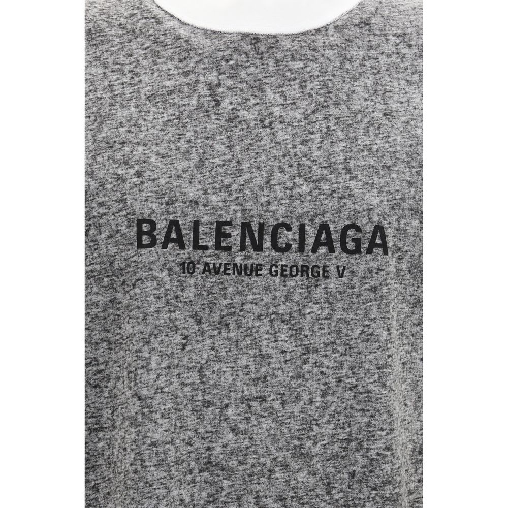 Graues Baumwoll-T-Shirt