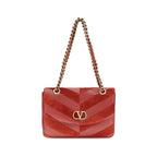 Schultertasche aus mehrfarbigem Wildleder