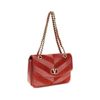 Schultertasche aus mehrfarbigem Wildleder