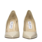 Beige Leder Pumps mit hohem Absatz