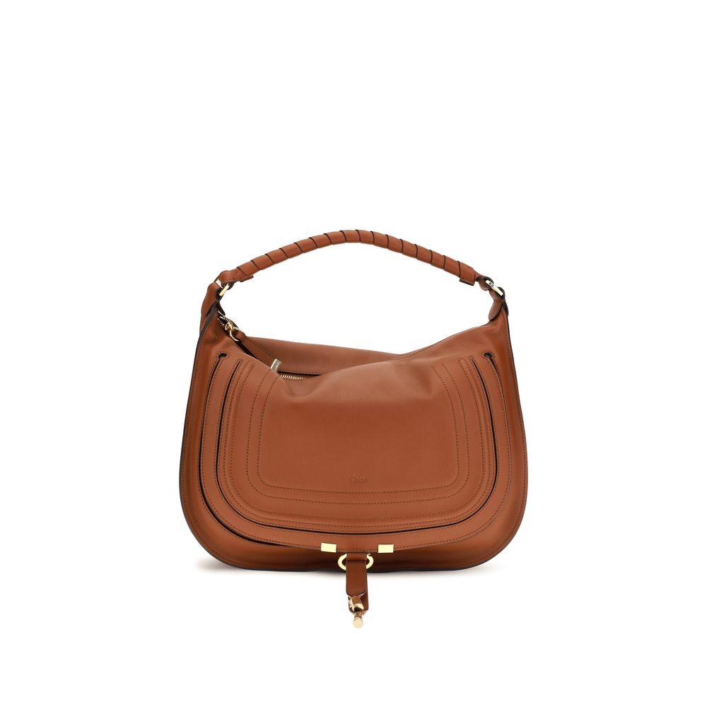 Braune Kalbsleder Bos Taurus Schultertasche