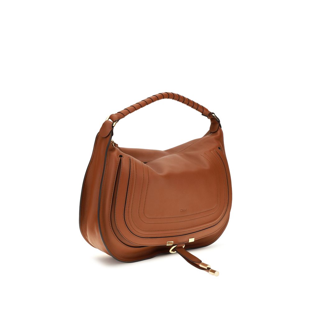 Braune Kalbsleder Bos Taurus Schultertasche
