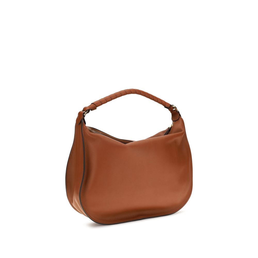 Braune Kalbsleder Bos Taurus Schultertasche