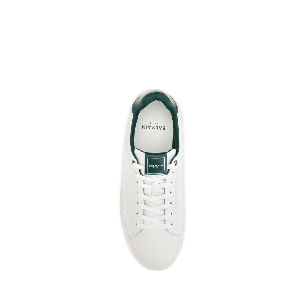 Weiße Bos Taurus Kalbsleder Athletic Sneaker