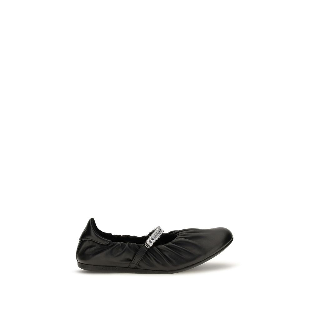 Schwarze Ballerinas aus Leder