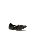 Schwarze Ballerinas aus Leder