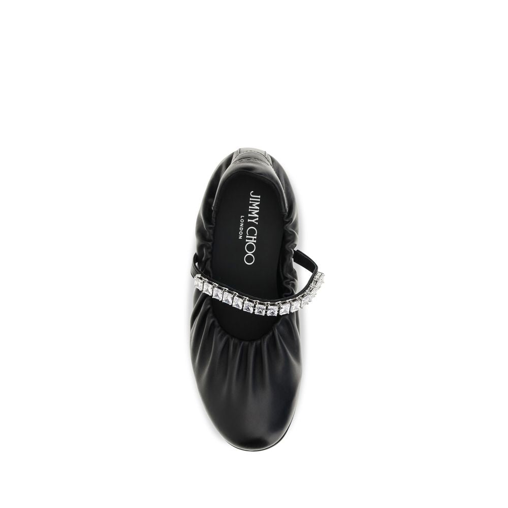 Schwarze Ballerinas aus Leder