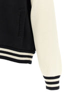Zweifarbige Strickjacke aus Baumwolle