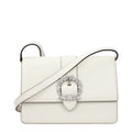 Weiße Leder Crossbody-Tasche