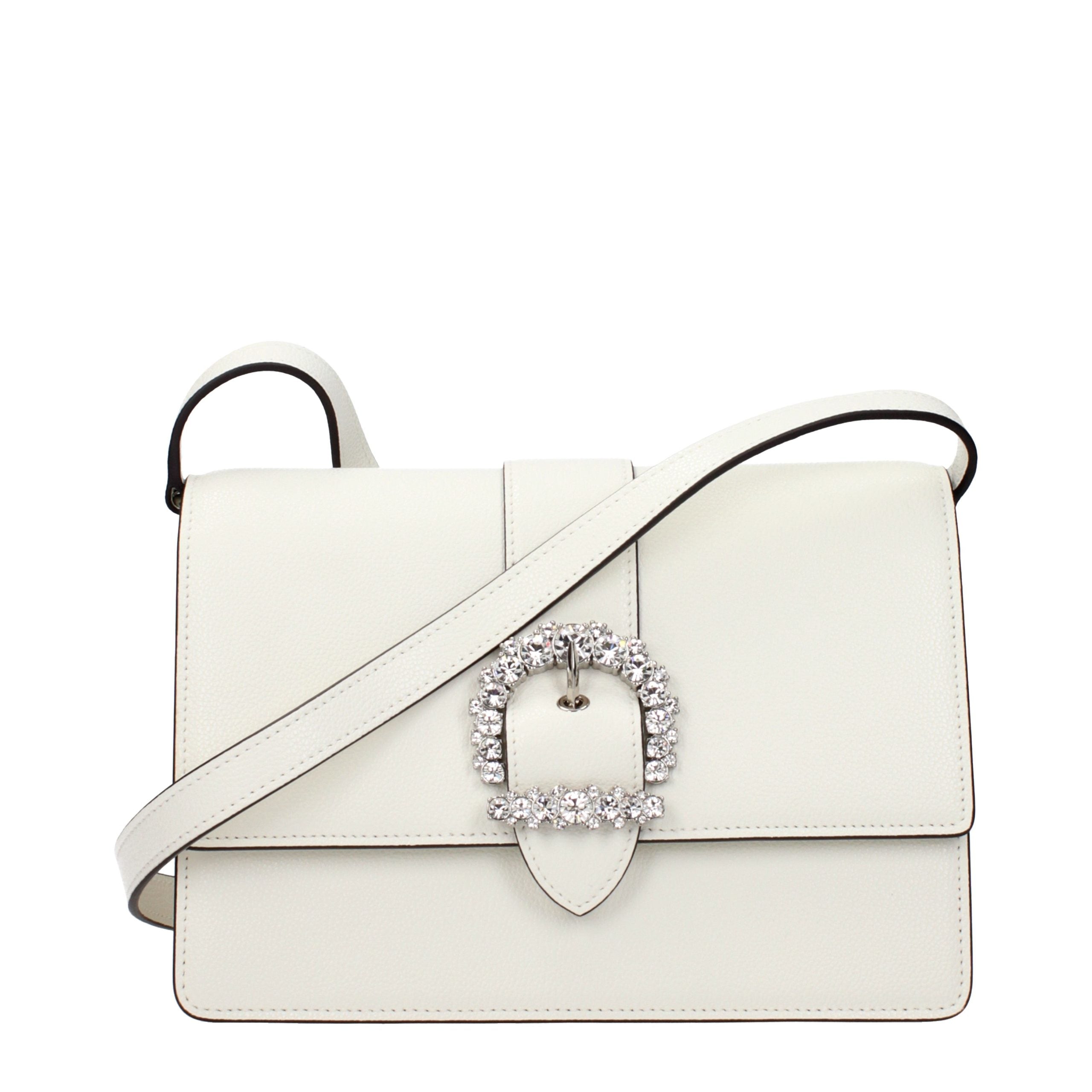 Weiße Leder Crossbody-Tasche