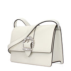 Weiße Leder Crossbody-Tasche